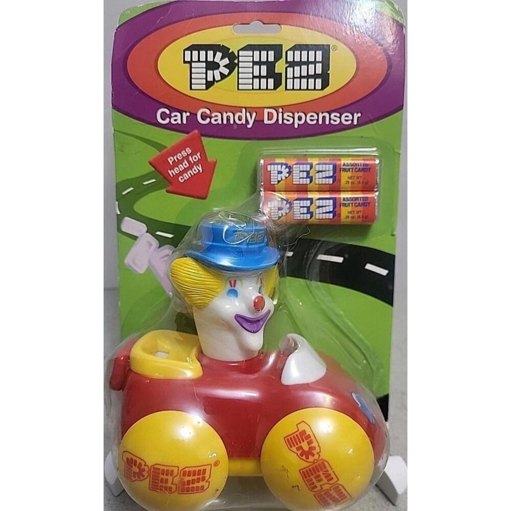 Vintage Pez Car Candy Dispenser Clown Driver New Sealed Package